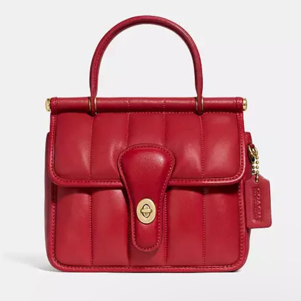 New. NWT Never used Coach Willis Top Handle 18 With Quilting - Picture 12 of 15